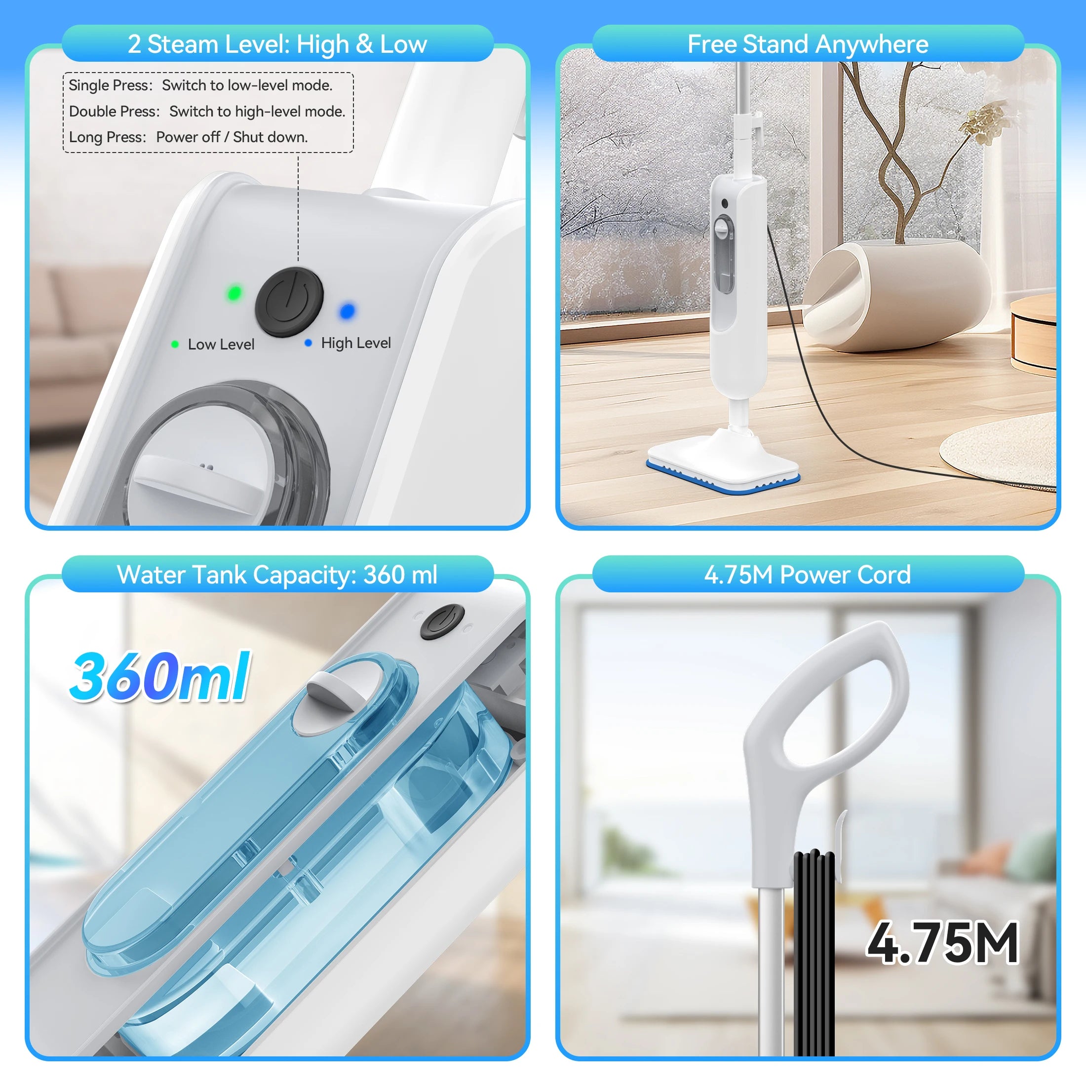 AouraLift™ 7-in-1 Steam Mop